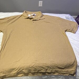 Men's Classic Short-Sleeve Polo in Khaki Sz 3XL. 0912